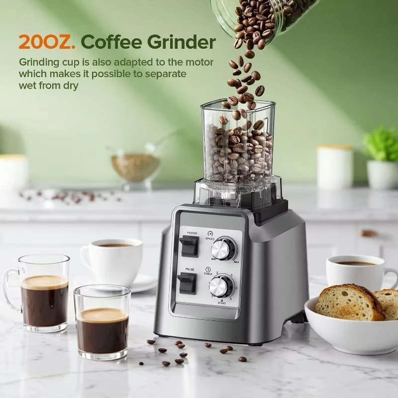 Teendow HS-209D 1800W 10-Speed Countertop Blender & Grinder
