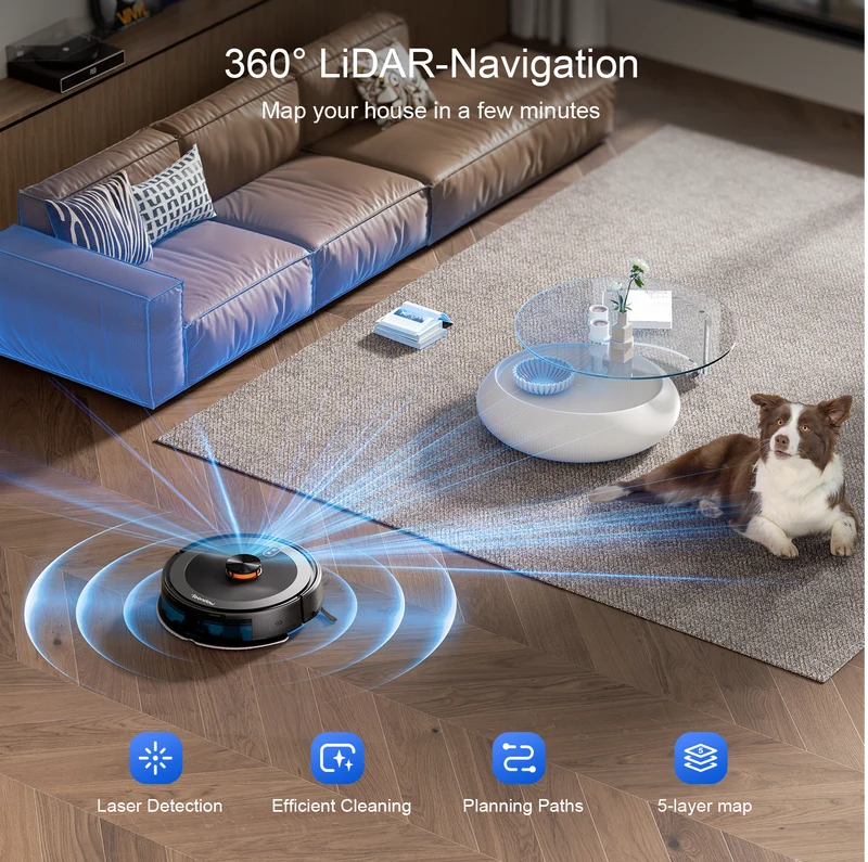 Teendow D10S 2-in-1 Robot Vacuum Cleaner