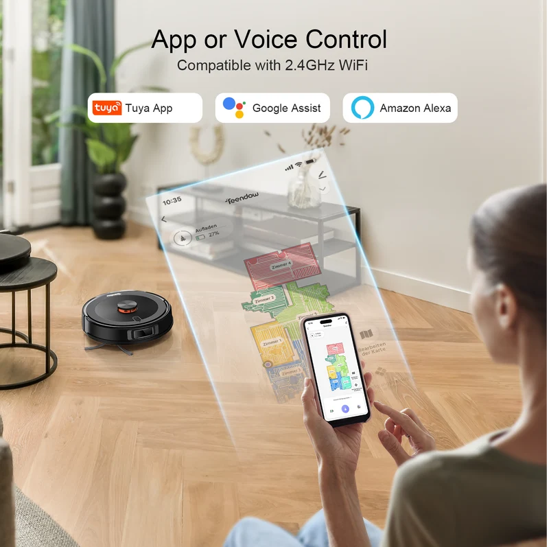 Teendow D10S 2-in-1 Robot Vacuum Cleaner