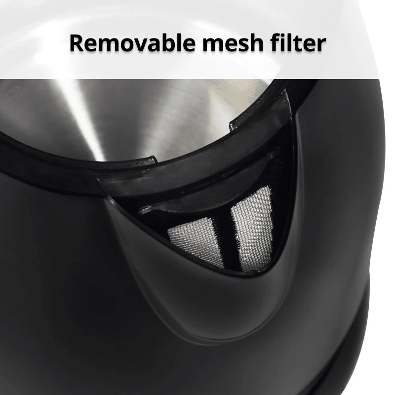Nero Bambino Kettle 0.9 Litre Jug Compact Water Boiler Coffee Tea Hotel (Black)