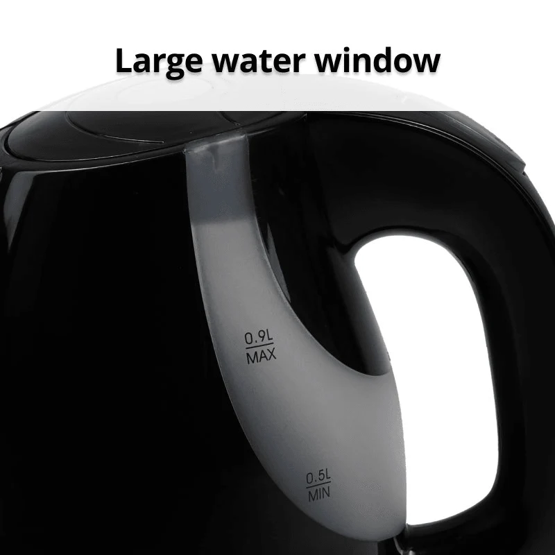 Nero Bambino Kettle 0.9 Litre Jug Compact Water Boiler Coffee Tea Hotel (Black)