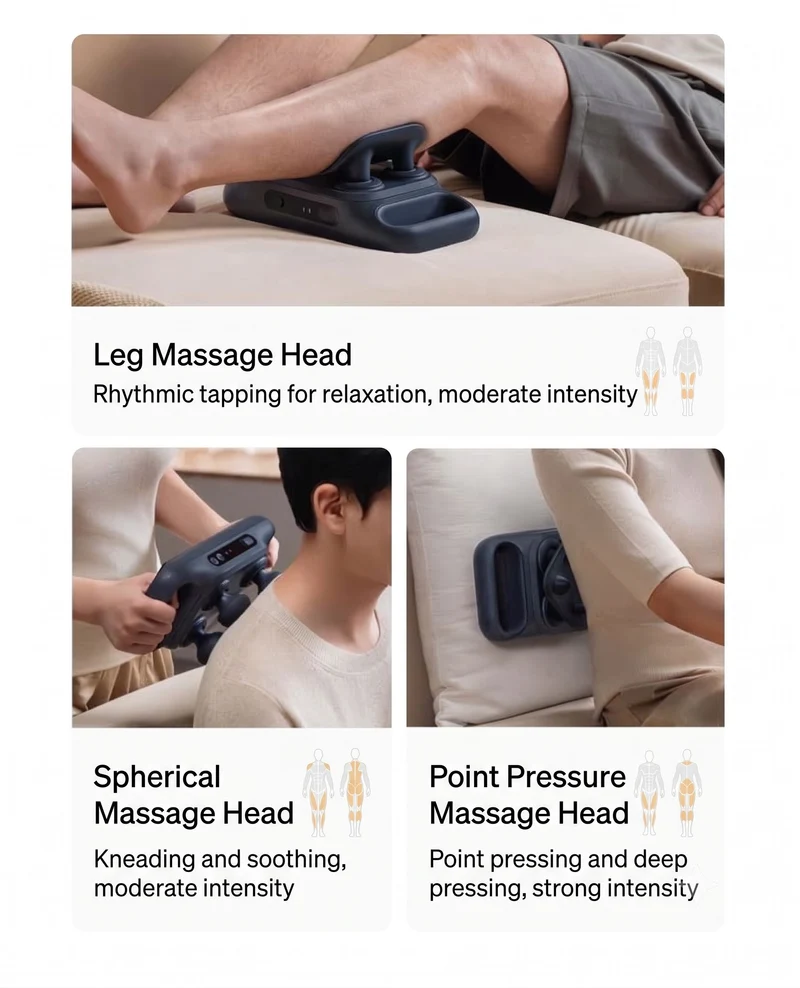 Xiaomi Mijia Multi-Head Massage Gun 3 for muscles back, legs, thigh, lumbar