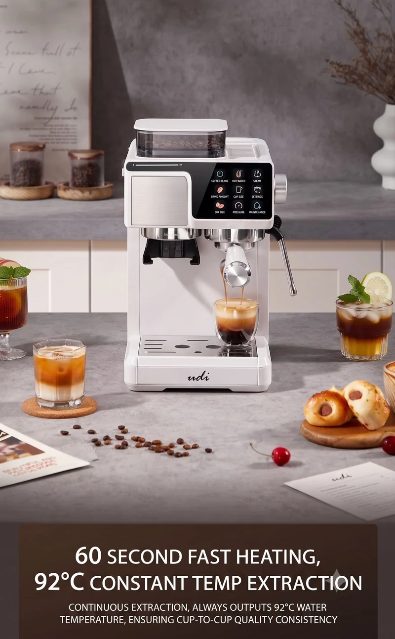 UDI CM5530 Home Small Coffee Maker with Automatic Grinding and Cold Brew