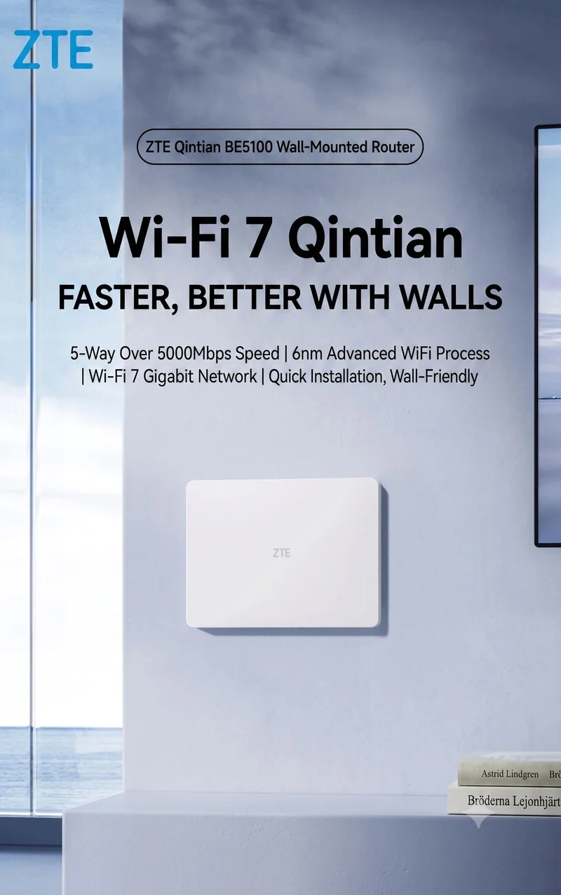 ZTE Qingtian BE5100 Wi-Fi 7 Dual-Band Router