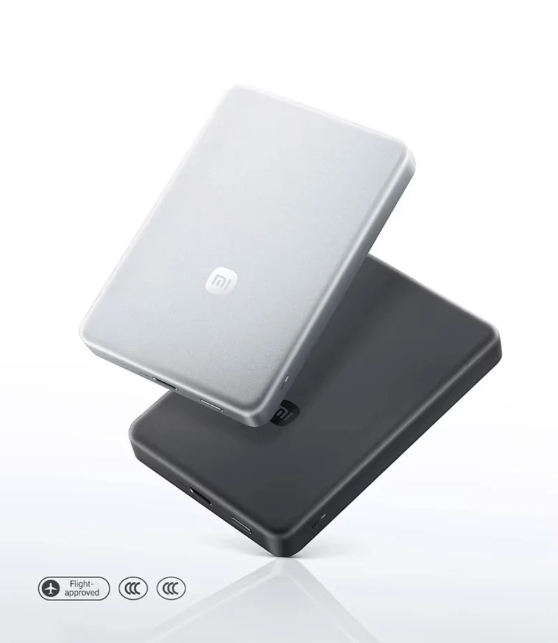 Xiaomi Ultra-thin Magnetic Power Bank 10000mAh 45W Silver White