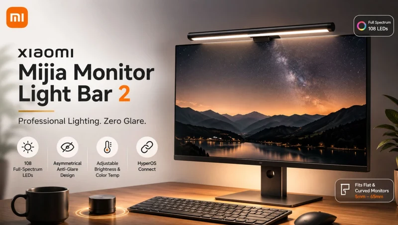 Xiaomi Mijia Monitor Light Bar 2 With HyperOS Connect and 108 LEDs