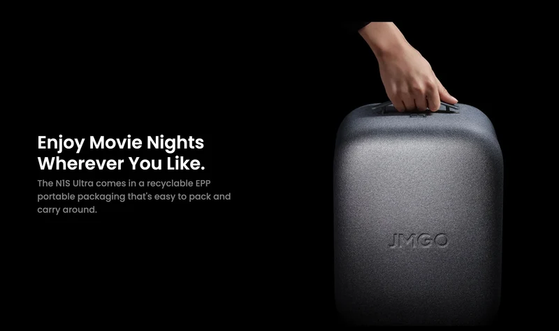 JMGO N1S Ultra, High Brightness & 300'' Screen, 4K Vivid Display, Pure Triple Laser, Dolby Audio