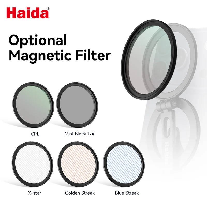 Haida MagSafe Magnetic Filter Holder for iPhone 17/16/15 Series (Black)