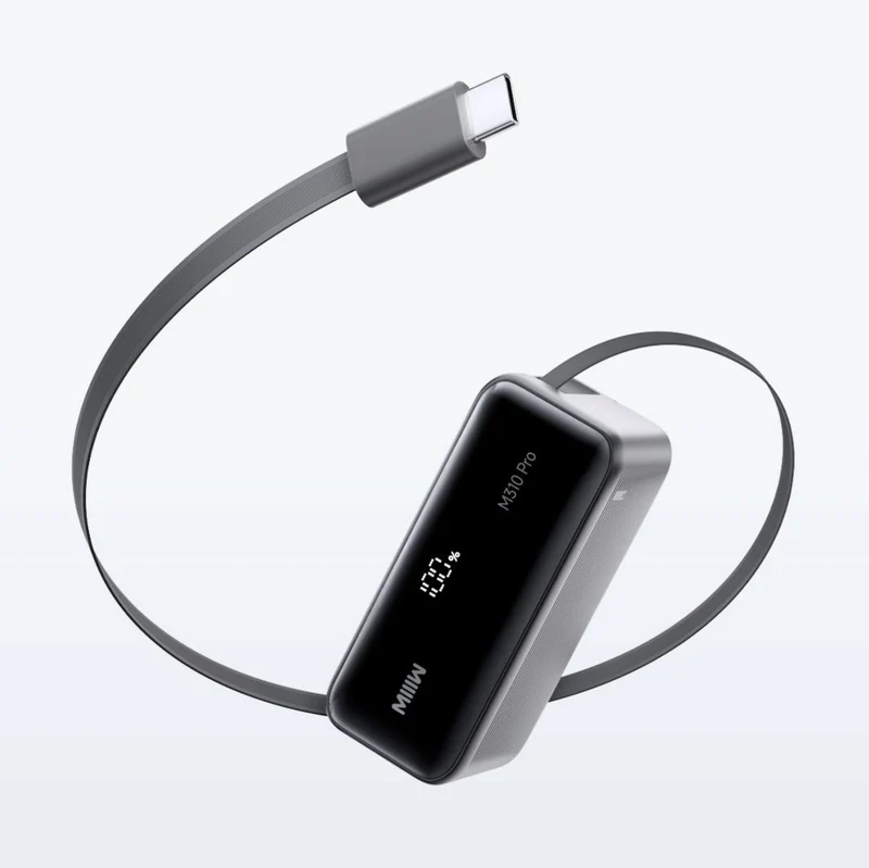 MIIIW Digital Display Fast Charging Power Bank M310 Pro 10000mAh 45W | Switch freely between mobile and desktop use