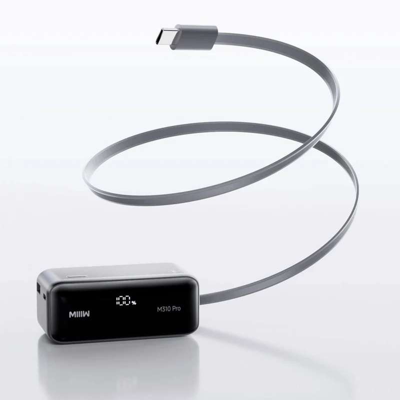 MIIIW Digital Display Fast Charging Power Bank M310 Pro 10000mAh 45W | Switch freely between mobile and desktop use