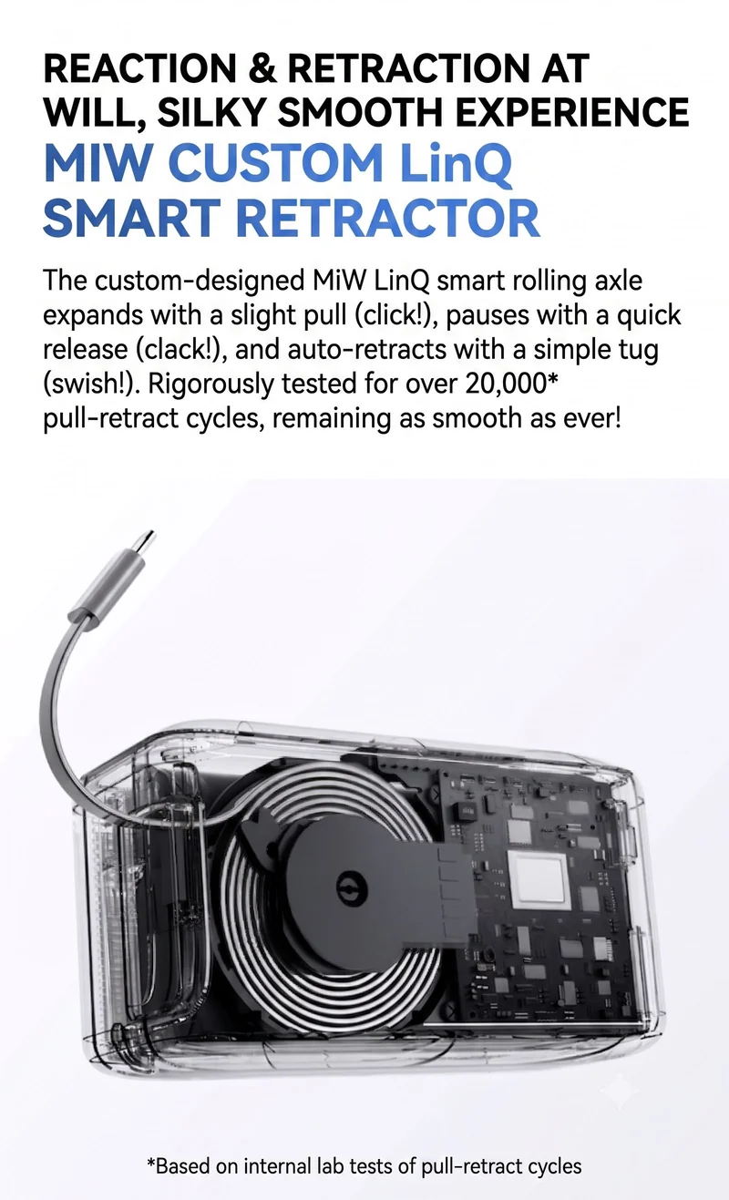 MIIIW Digital Display Fast Charging Power Bank M310 Pro 10000mAh 45W | Switch freely between mobile and desktop use