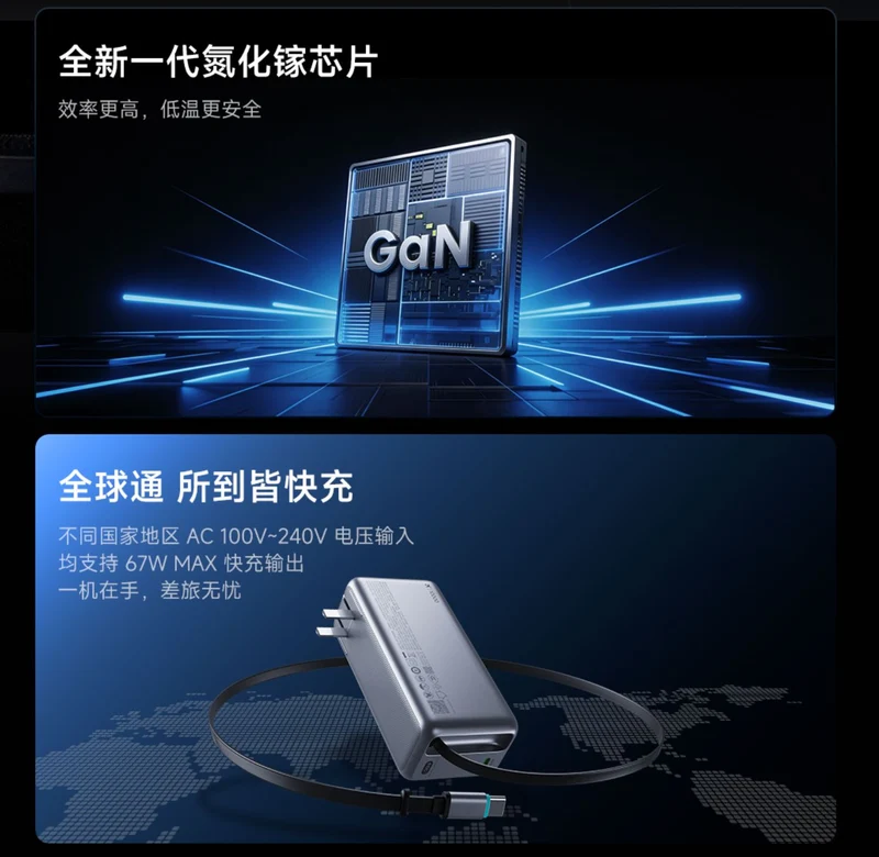 MIIIW Miwu Energy Column 3-in-1 MC510 Pro 67W MAX High Power | New Generation Gallium Nitride | Suspended Retractable Cable