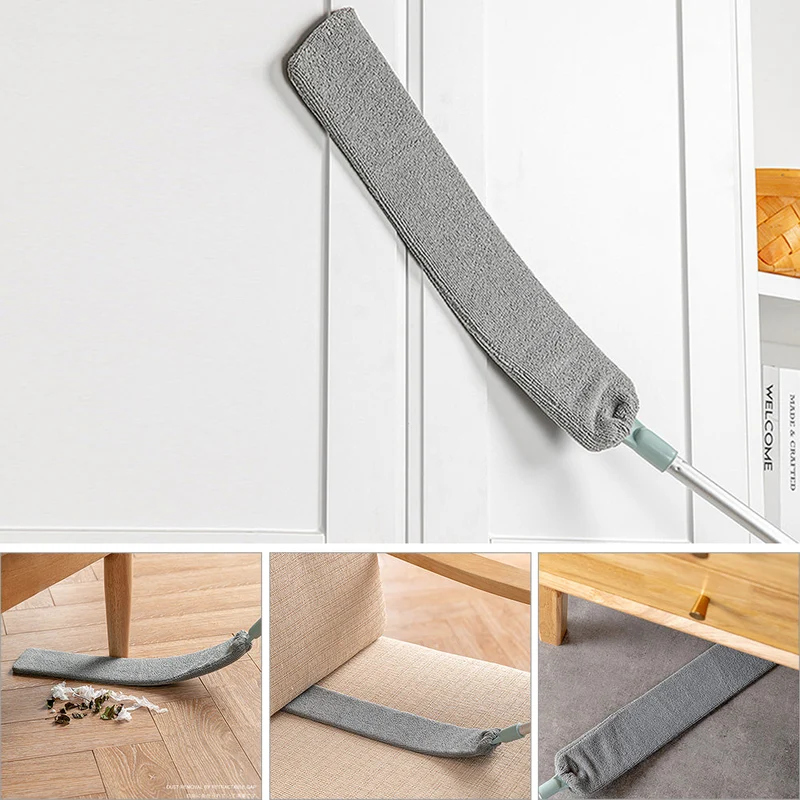 Flexibler Staubwedel für Schmale Zwischenräume | Mikrofaser Reinigungsbürste mit Edelstahlgriff | Wiederverwendbar