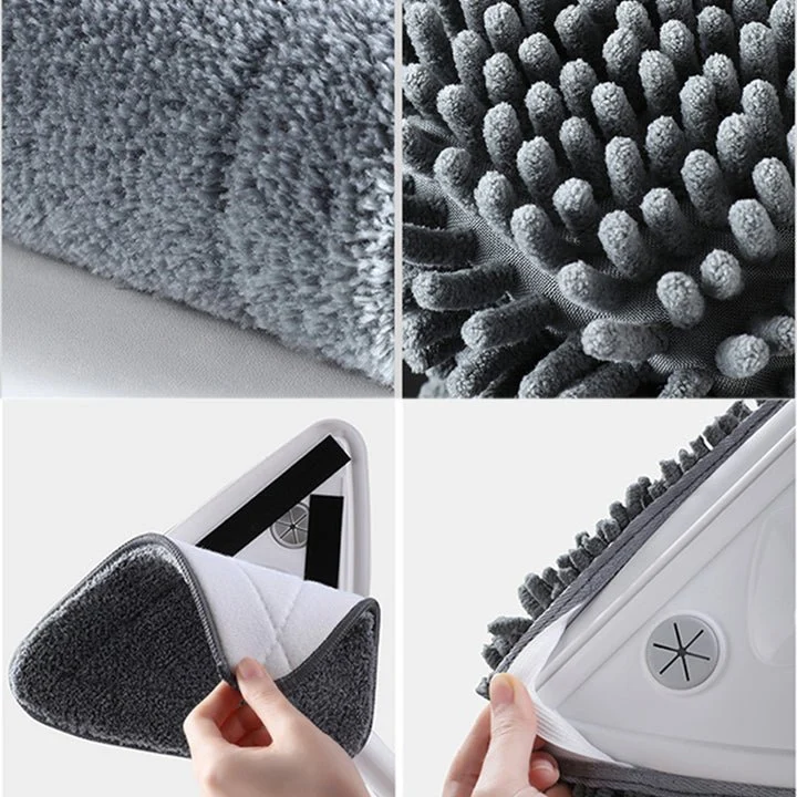 360° Dreieck-Wischer mit 26 cm Kopf | Drehbarer Bodenwischer für Ecken & Fußleisten | Multi-Surface Wischsystem