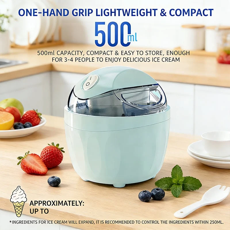 Dessertmaschine 3-in-1 für Eis, Sorbet & Joghurt | 500 ml | FrostellaWhirl
