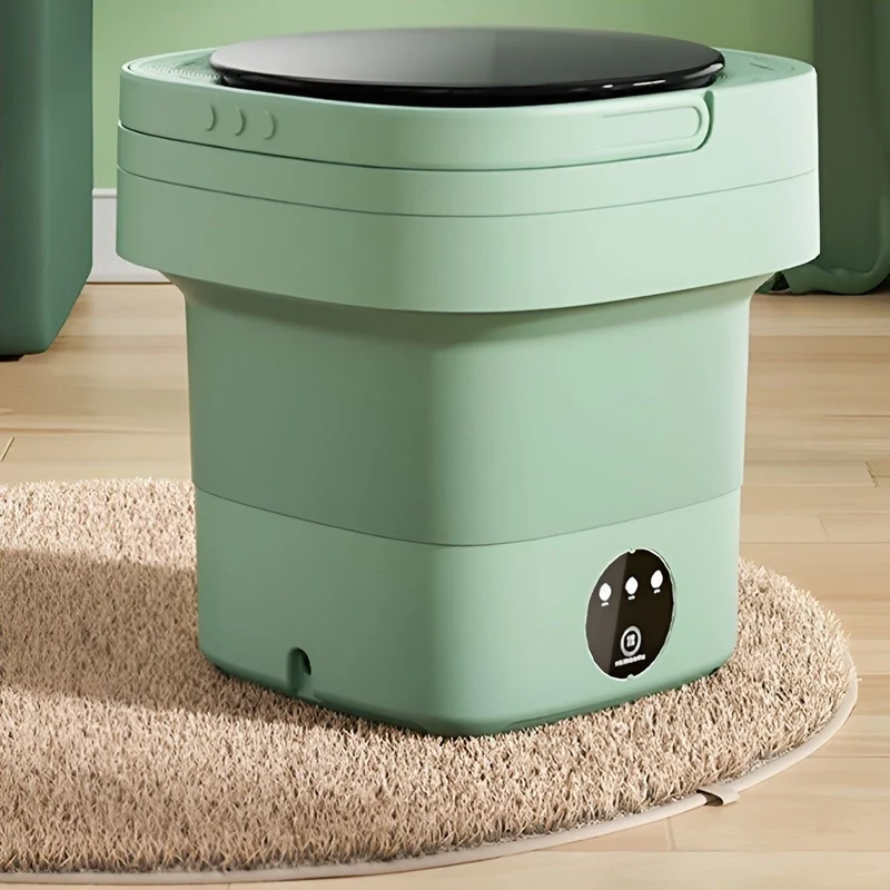 Faltbare Mini-Waschmaschine mit Schleuderfunktion | Tragbare Reisewaschmaschine | Platzsparend für Camping & Zuhause
