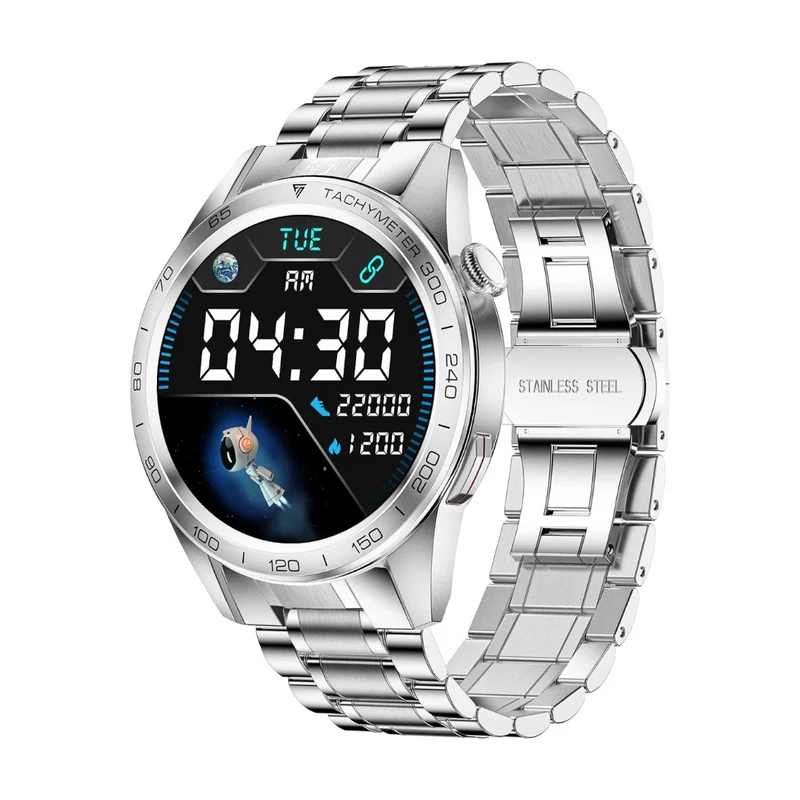 Smartwatch mit Bluetooth-Anrufen & Gesundheitsmonitor | Fitnessuhr für Android & iOS | Wasserdicht mit Touchdisplay