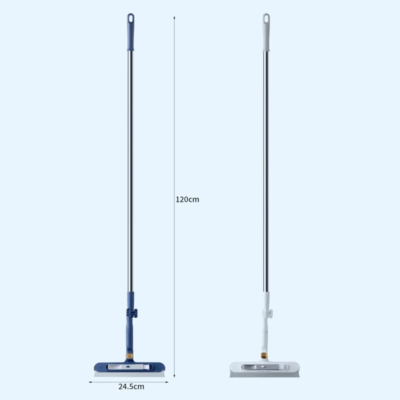 Fensterreiniger mit Teleskopstange 120 cm | Doppelseitig Schwamm + Abzieher | Streifenfrei ohne Leiter, für Schiebe- & Kippfenste
