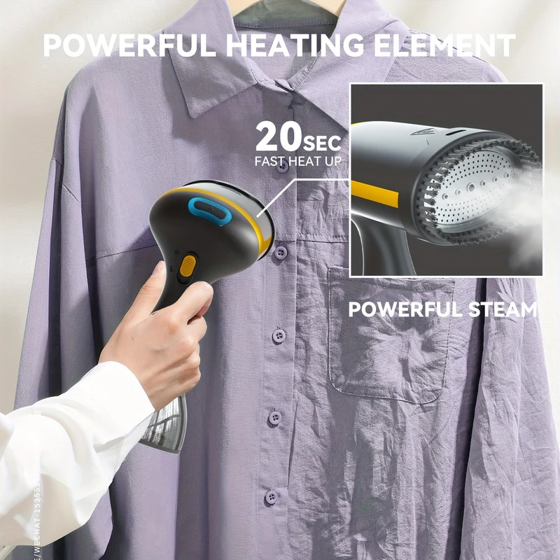 Handheld Dampfbügeleisen 1500W | schnell aufgeheizt, starke Dampfleistung | kompakt & leicht für Reisen | EU-Stecker