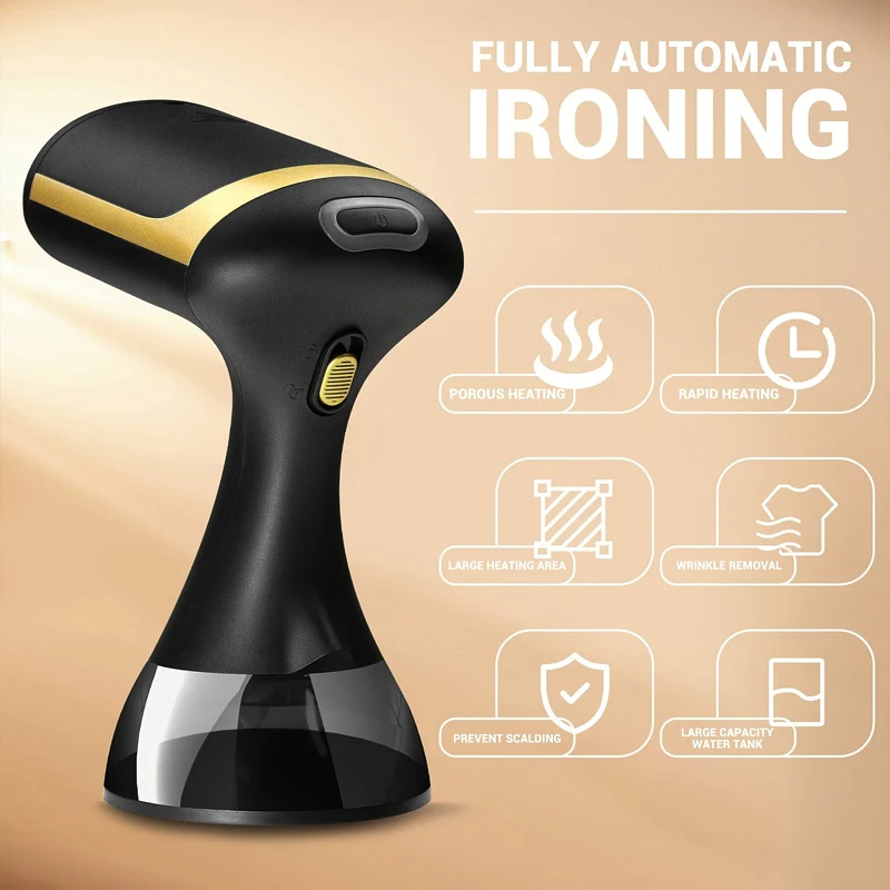 Handheld Dampfbügeleisen 1500W | schnell aufgeheizt, starke Dampfleistung | kompakt & leicht für Reisen | EU-Stecker