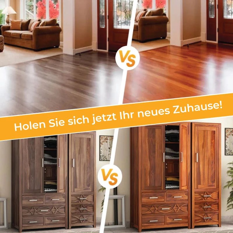 Bienenwachs Holzpflege 80 g | Natürliches Möbelpolitur-Wachs zum Reinigen & Schützen | Für behandelte Holzoberflächen, Glanz-Finish