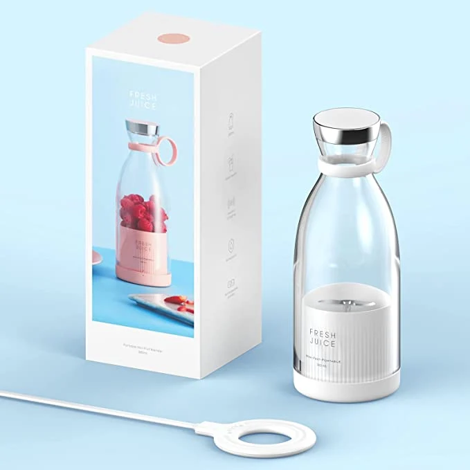 Tragbarer Mini Smoothie Mixer Becher | Wiederaufladbarer USB Mixer für Shakes & Smoothies | Kompakt & BPA-frei