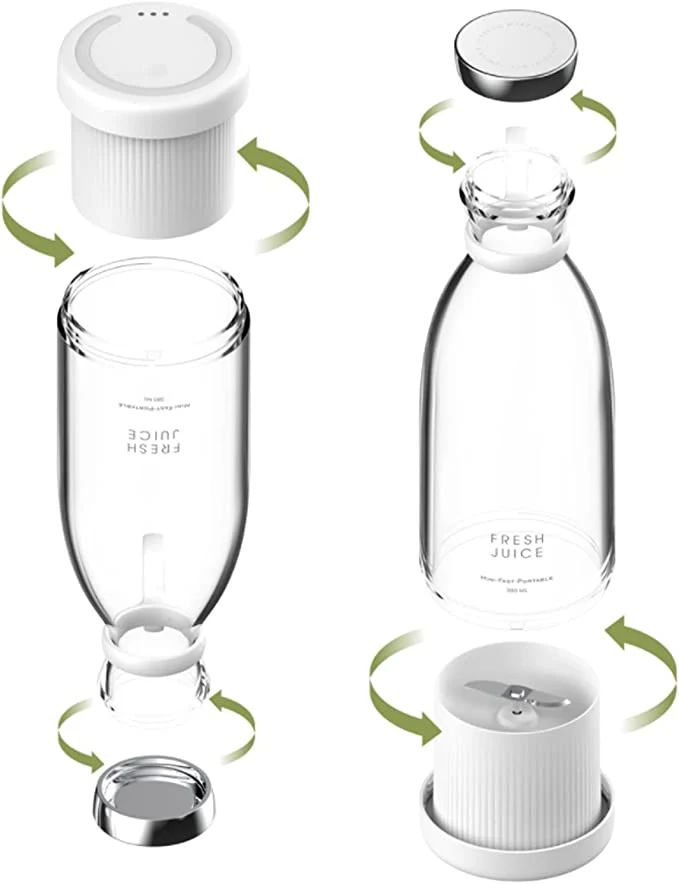 Tragbarer Mini Smoothie Mixer Becher | Wiederaufladbarer USB Mixer für Shakes & Smoothies | Kompakt & BPA-frei