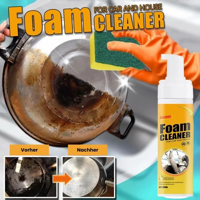 Universeller Schaumreiniger Spray | Tiefenreinigung für Haushalt & Auto | Fett- & Fleckenentferner ohne Rückstände