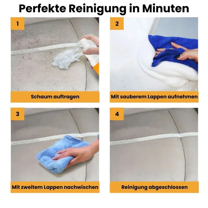 Universeller Schaumreiniger Spray | Tiefenreinigung für Haushalt & Auto | Fett- & Fleckenentferner ohne Rückstände