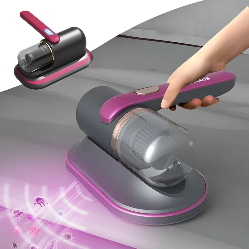 Kabelloser Handstaubsauger 60 Min Laufzeit | Starker Motor & HEPA-Filter | UV-Licht für Matratzen, kompakt & leicht
