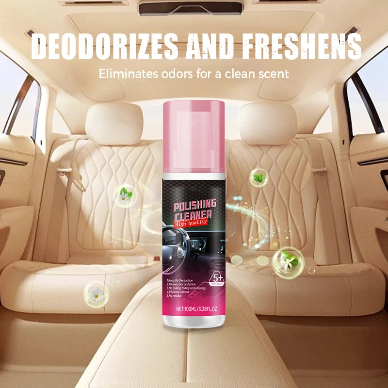 Auto Interieur-Reiniger 100 ml | Für Leder, Vinyl & Kunststoff | Geruchsneutralisation, Glanz-Effekt & UV-Schutz