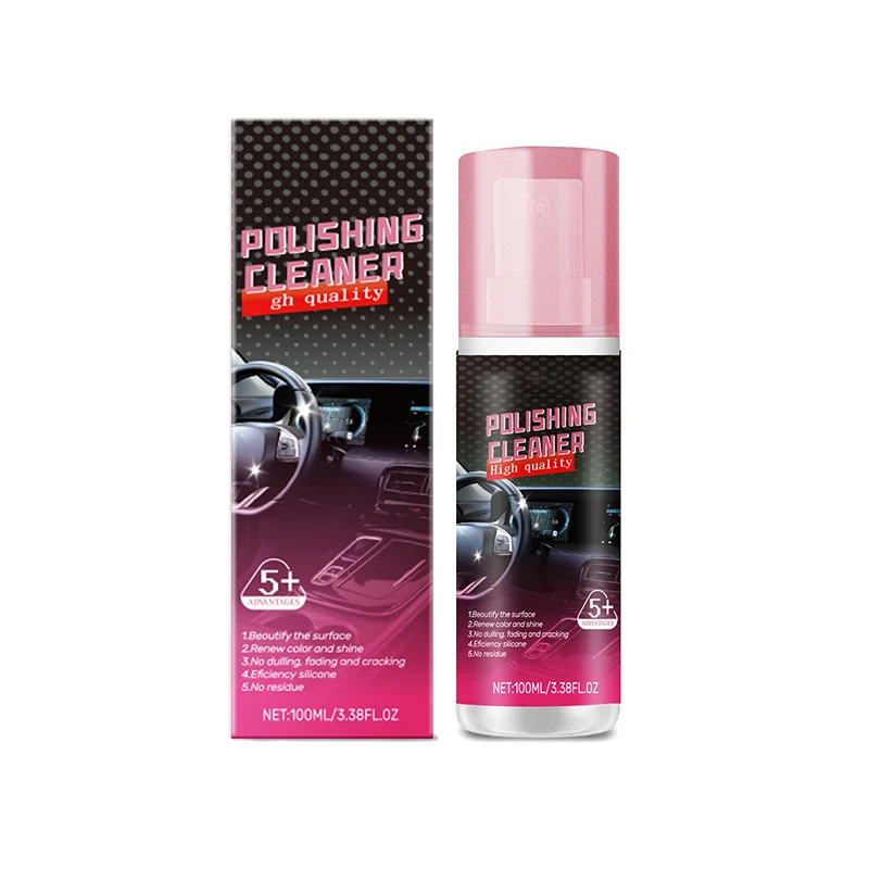 Auto Interieur-Reiniger 100 ml | Für Leder, Vinyl & Kunststoff | Geruchsneutralisation, Glanz-Effekt & UV-Schutz