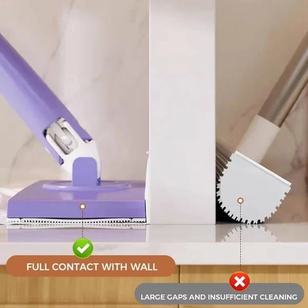 Automatischer Wischer mit Tuchwechsel-System & 360° drehbarem Kopf | Berührungsloser Tuchwechsel | Inkl. 10 Reinigungstücher | 71/93/113 cm, Blau/Weiß