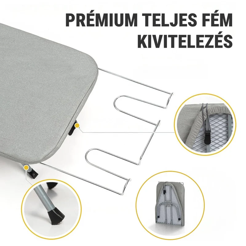 Faltbares Bügelbrett 81 × 30 cm | Kompakt für Reisen & kleine Räume | Mit Bügeleisenablage