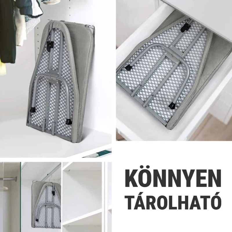 Faltbares Bügelbrett 81 × 30 cm | Kompakt für Reisen & kleine Räume | Mit Bügeleisenablage