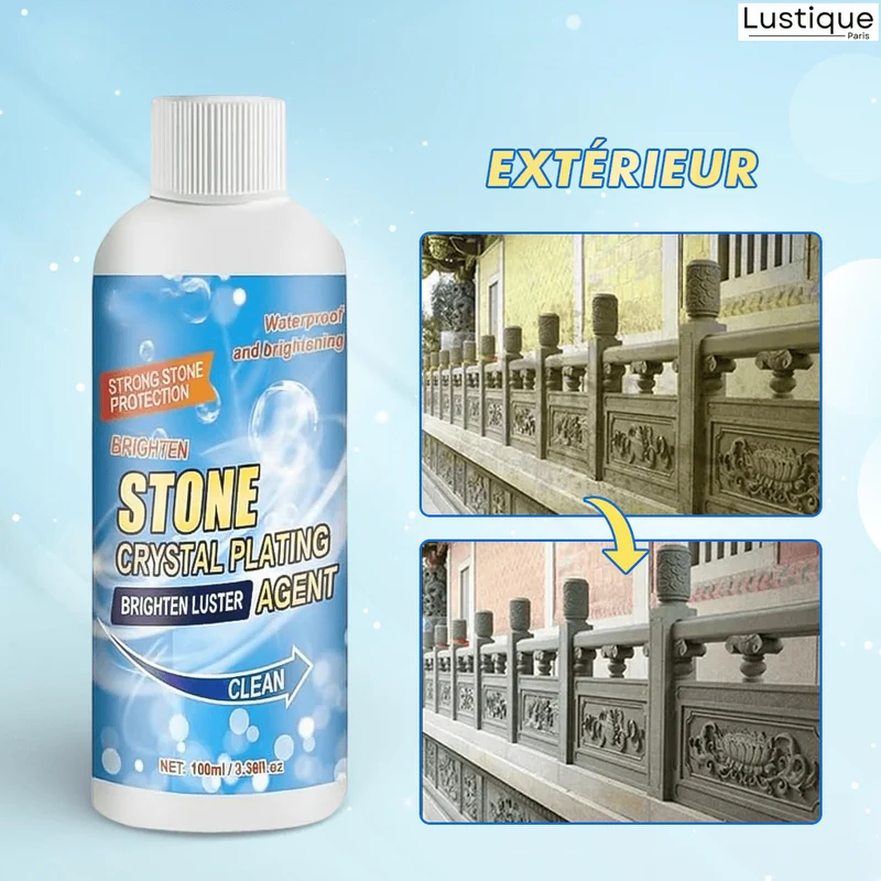 Steinreiniger Spray 100 ml gegen Rost & Oxidation | Für Granit, Marmor, Schiefer & Beton | Biologisch abbaubar, ungiftig | StoneGuard Pro
