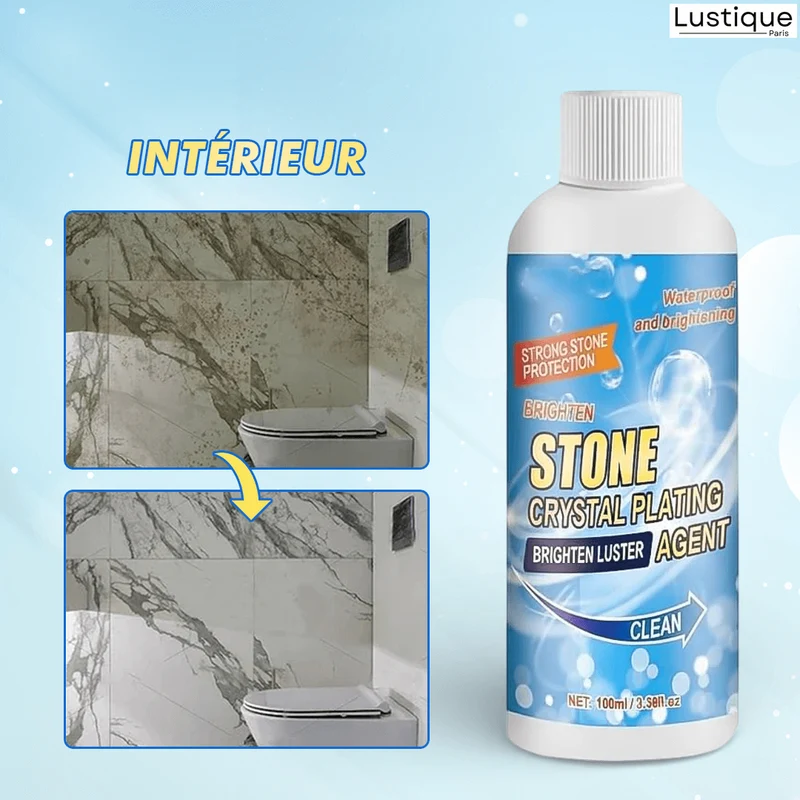 Steinreiniger Spray 100 ml gegen Rost & Oxidation | Für Granit, Marmor, Schiefer & Beton | Biologisch abbaubar, ungiftig | StoneGuard Pro