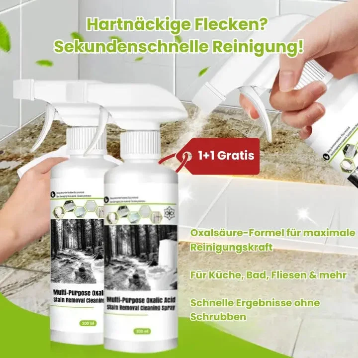 Rost- & Kalkentferner Spray 600 ml | Oxalsäure-Reiniger gegen Rost, Wasserflecken & Schimmel | Kraftvolle Reinigung ohne Schrubben