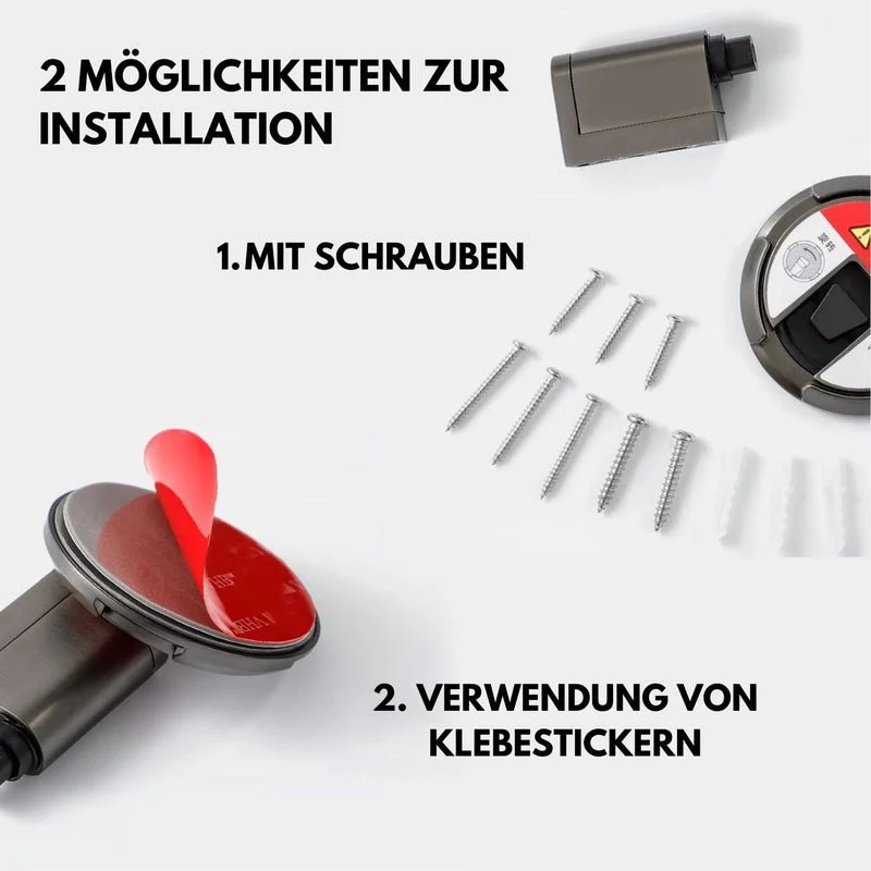 Magnetischer Türstopper gegen zuschlagende Türen | Rostfrei & kraftvoll | Montage mit Klebepad oder Schrauben | 5 Farben