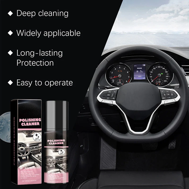 Auto-Innenraumreiniger Spray | Reinigt Armaturenbrett, Kunststoff & Innenverkleidungen | Entfernt Schmutz und Flecken | Mit antistatischem Effekt
