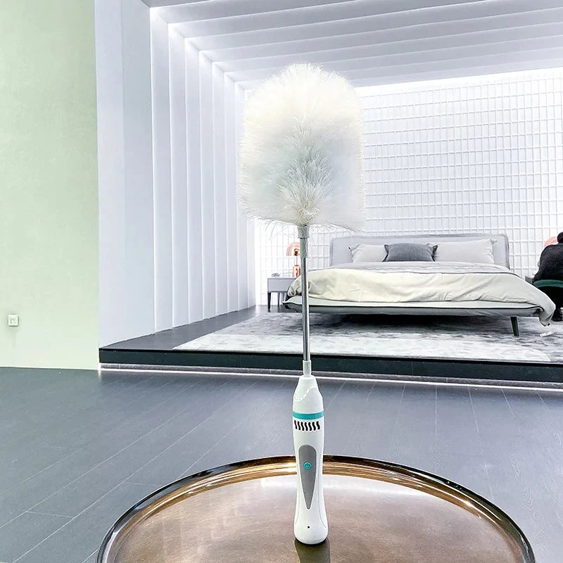 Electric Spin Duster, 360° Spin Dust Duster, USB Rechargeable Dirt Brush Dust with Extendable Pole for Furniture