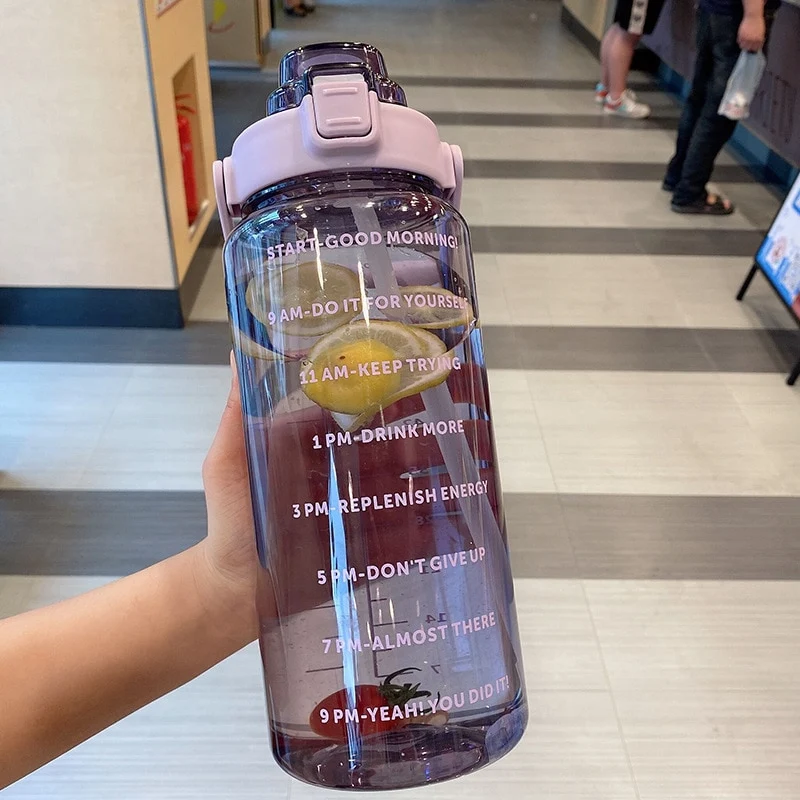 Wasserflasche 2 Liter | BPA-frei & Auslaufsicher | Mit Tragegriff & Messskala