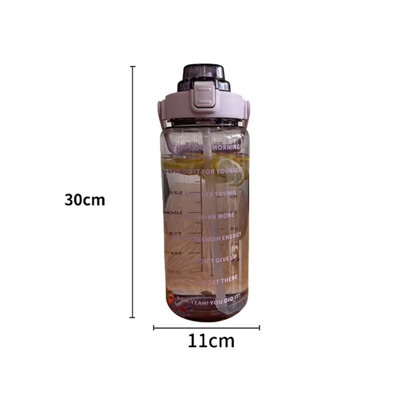 Wasserflasche 2 Liter | BPA-frei & Auslaufsicher | Mit Tragegriff & Messskala