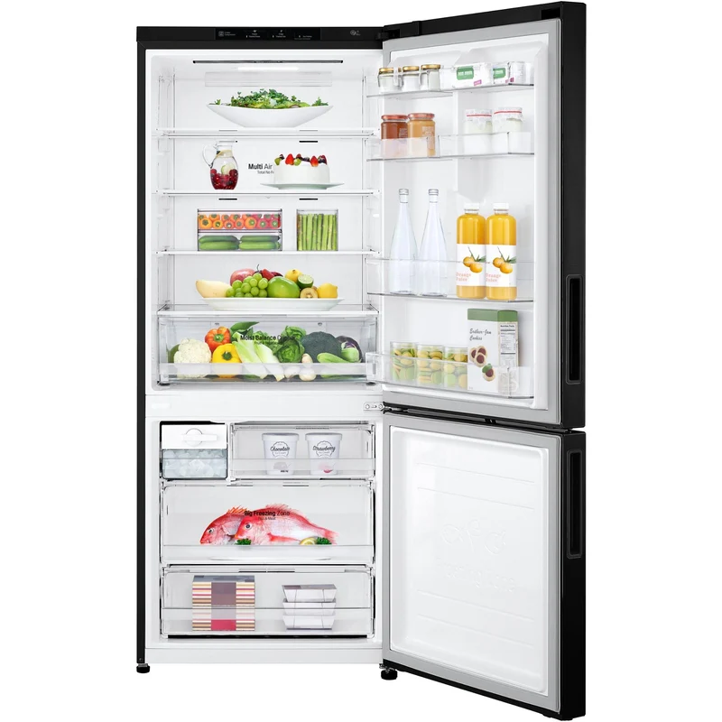 LG GB-455BTL 420L Bottom Mount Fridge (Black)