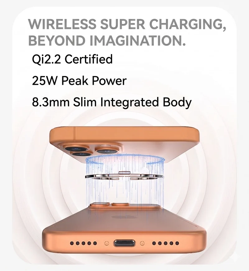Pinqiu SolidX 5000mAh Magnetic Wireless Qi2 Power Banks