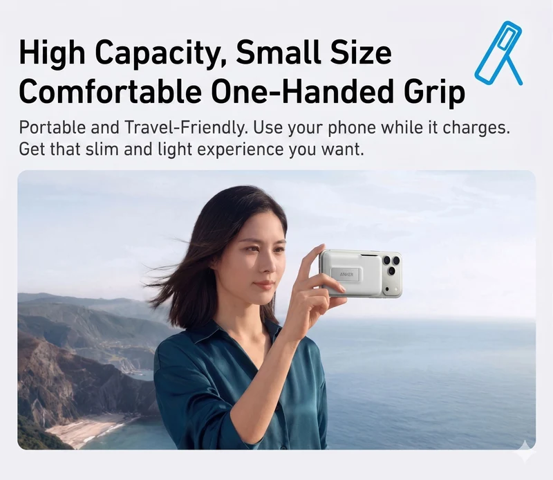Anker Nano Smart Shield Magnetic Power Bank 10000mAh, 27W