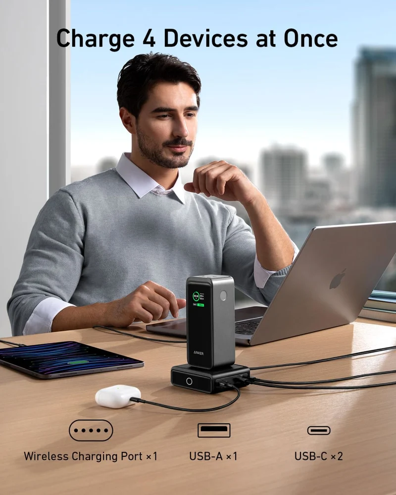Anker Prime Power Bank (20K, 200W) With Charging Base