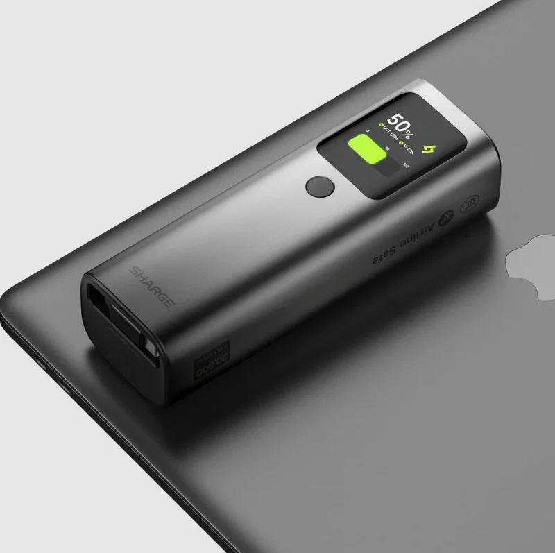 Sharge Retractable 165W Power Bank with Built-in Cable 20000mAh