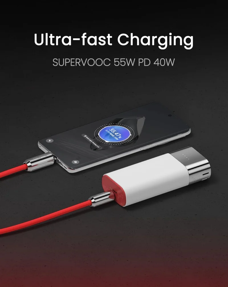 SHARGE Pouch Power Bank 10000 mAh 3-in-1 Portable Charger, SUPERVOOC 55W & PD 40W USB C Fast Charging