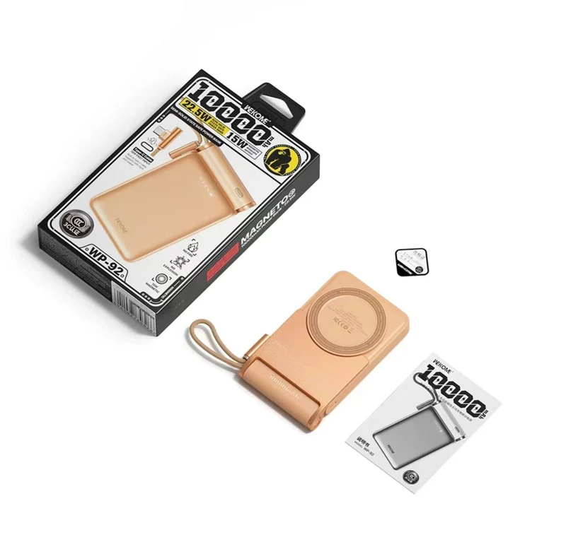 WEKOME Semi-Solid Magnetic Power Bank 10,000mAh 15W Wireless 22.5W Fast Charger